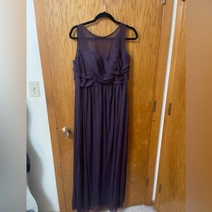 Purple David’s Bridal Bridesmaid dress